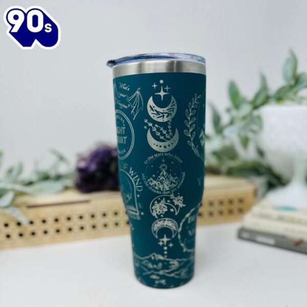 40oz Tumbler With Celestial And Sword Art