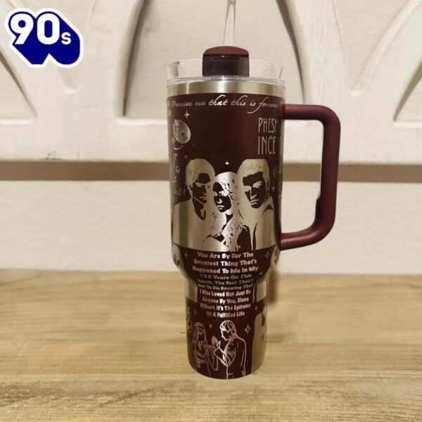 40oz Tumbler With Engraved Gothic Artwork