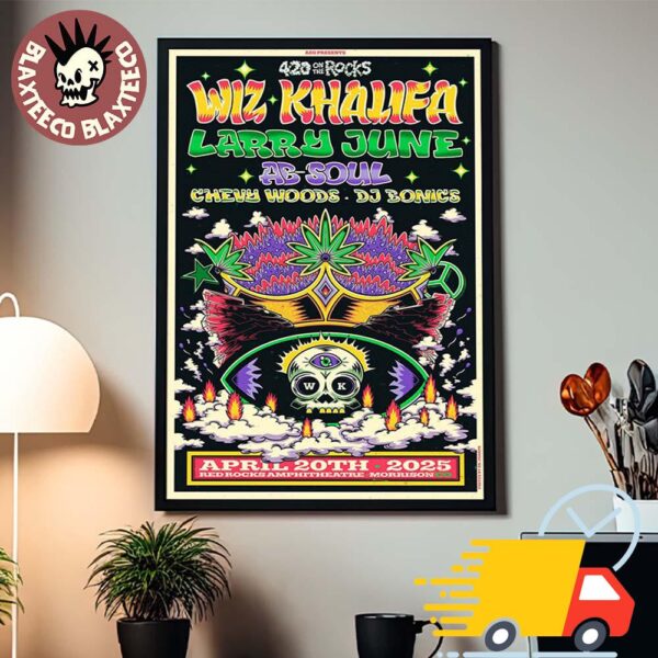 420 On The Rock Taylor Gang with Wiz Khalifa In Morrison Colorado At Red Rocks Amphitheatre On April 20 2025 Canvas