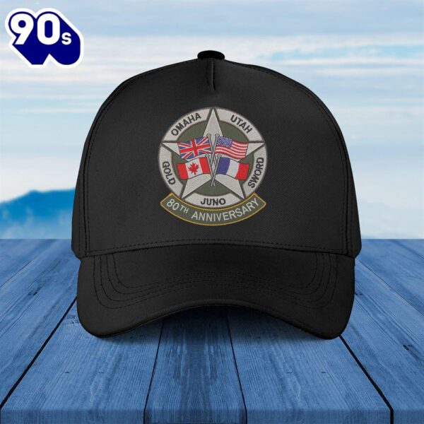 80th Anniversary D-Day Landings Baseball Cap  Gift For Veteran Day