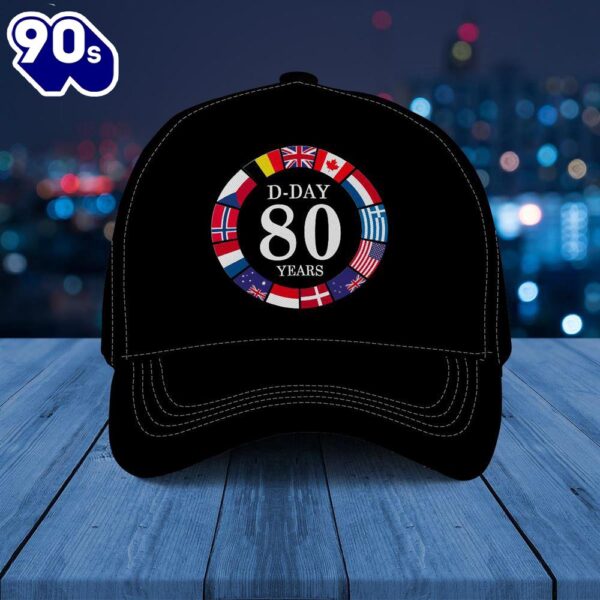 80th Anniversary of D-Day Allied Forces Roundel Baseball Cap  Gift For Veteran Day