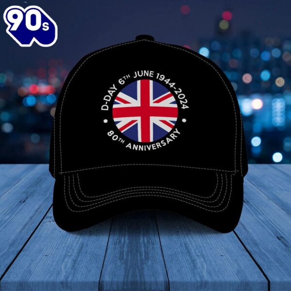 80th Anniversary of D-Day Union UK Flag Roundel Baseball Cap  Gift For Veteran Day