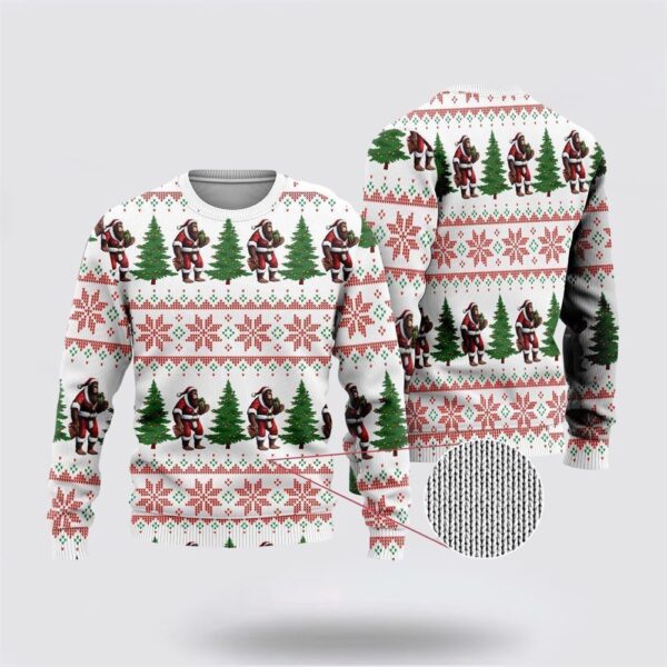 Bigfoot Santa Gift Ugly Christmas Sweater