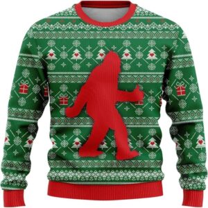 Bigfoot Sasquatch Funny Green Pattern Ugly Christmas Sweater Best Gift For Christmas 1 ezrmbq.jpg