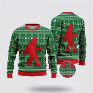 Bigfoot Sasquatch Funny Green Pattern Ugly Christmas Sweater Best Gift For Christmas 2 hiq5ek.jpg