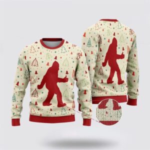 Bigfoot Sasquatch Funny White Pattern Ugly Christmas Sweater Best Gift For Christmas 2 gtrqk2.jpg