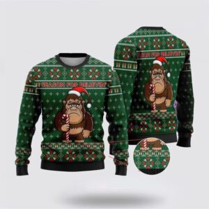 Bigfoot Season For Believin Green Pattern Ugly Christmas Sweater Best Gift For Christmas 2 hm6u5w.jpg
