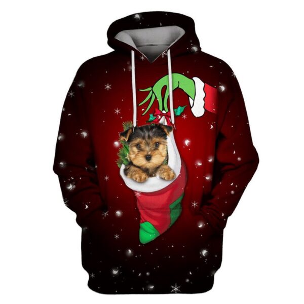 Christmas Yorkshire Terrier 3D All Over Print Hoodie