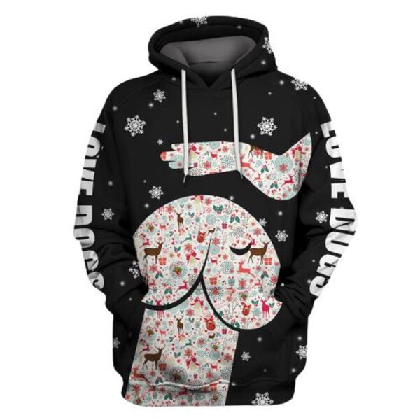 Cool Dog Cute Love Christmas 3D All Over Print Hoodie