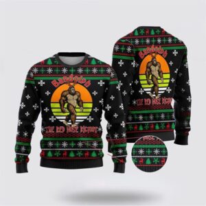 The Red Nose Bigfoot Ugly Christmas Sweater Best Gift For Christmas 2 gwcnep.jpg