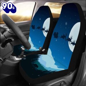 A Magical Christmas With Santa Claus And Reindeer Car Seat Covers  Gift Xmas