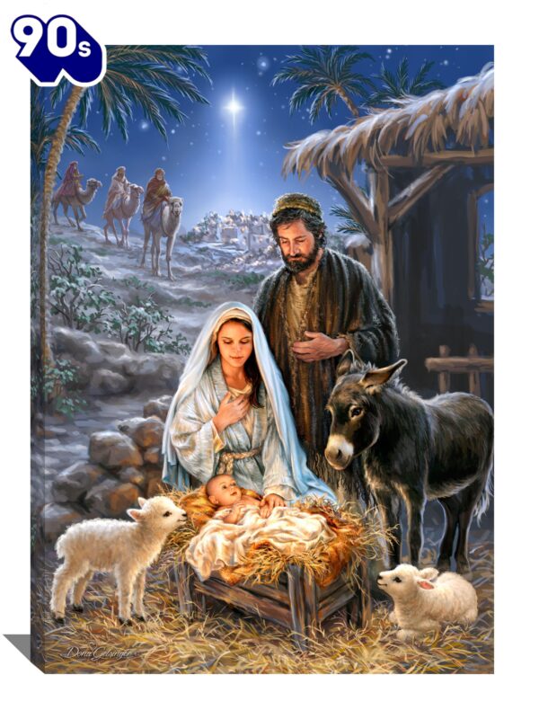 A Savior Is Born Canvas Poster Religious Gift Ideas  Gift Christmas