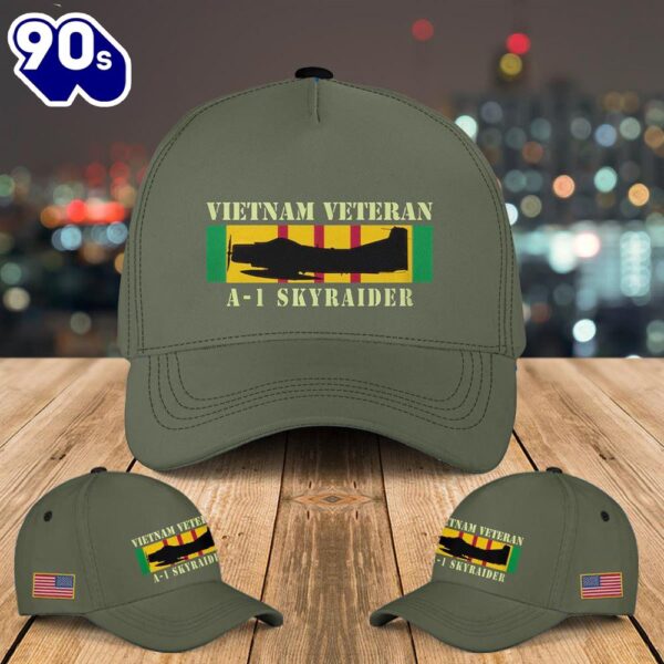 A-1 SKYRAIDER Vietnam Veteran Baseball Cap  Gift For Veteran Day