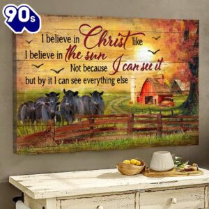 Aberdeen Angus Canvas Sunset Farm…