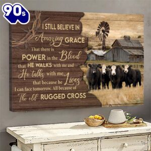 Aberdeen Angus Canvas Tranquil Farm…