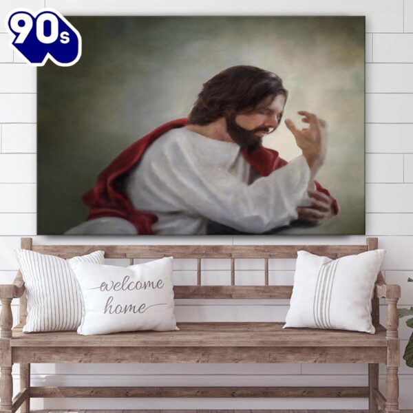 Abide With Me Jesus Picture Canvas Wall Art  Gift Christmas