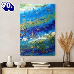 Abstract Contemporary Seascape Painting Canvas…