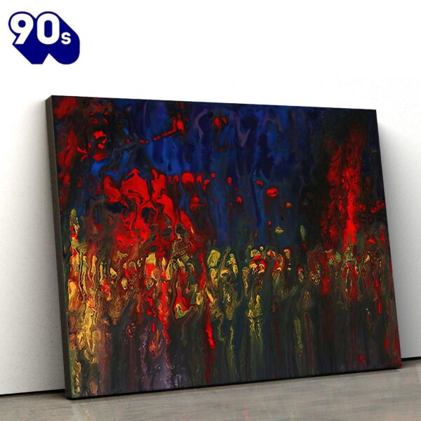 Abstract Mixed Media Art Painting Canvas Poster  Gift Christmas