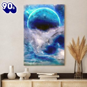 Abstract Seascape Moon Painting Canvas…