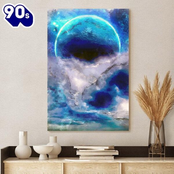 Abstract Seascape Moon Painting Canvas Wall Art  Gift Christmas