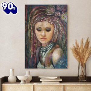 Abstract Woman Portrait Painting Canvas…