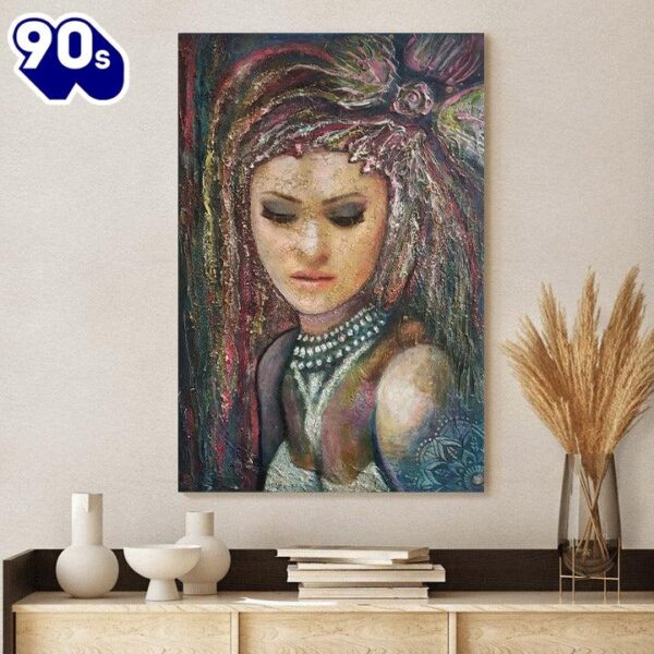 Abstract Woman Portrait Painting Canvas Wall Art  Gift Christmas