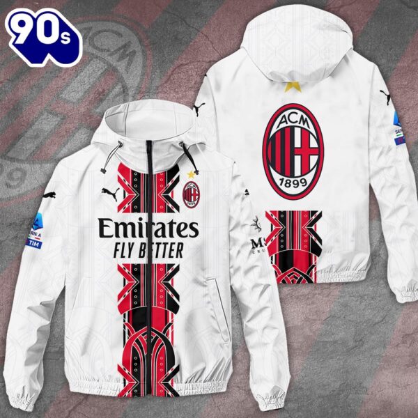 AC Milan 3D Windbreaker Jacket For Man And Women