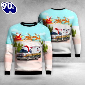 Acadian Ambulance Lutcher, Louisiana Christmas Aop Ugly Sweater