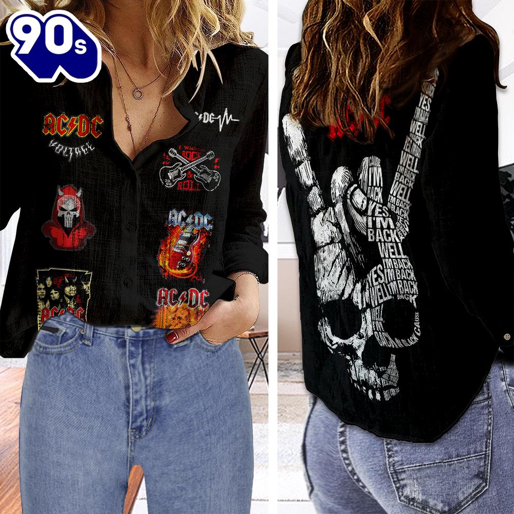 ACDC 3D Linen Shirt For Fans Music ACDC 3D Linen Shirt For Fans Music