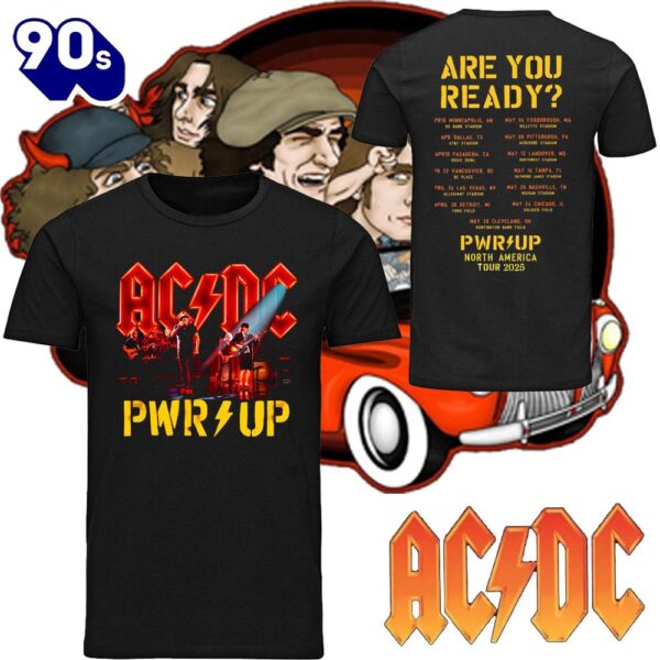 Acdc 90s Vintage Shirt, ACDC Band 2025 Tour Shirt