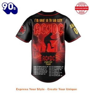 ACDC Power Up Tour 2025 Baseball Jersey