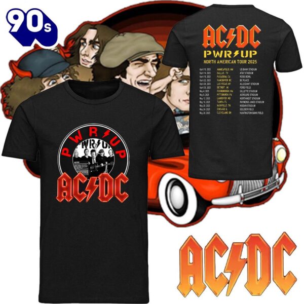 ACDC Pwr up World Tour 2025 Shirt, Rock Band ACDC Tour 2025 Shirt