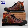Acdc Rock Band, Acdc Fiery Evil Shoes, Acdc High Top Canvas Shoes  For Fans