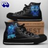 Acdc Rock Band, Acdc High Voltage Blue Shoes, Acdc High Top Canvas Shoes  For Fans