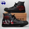 Acdc Rock Band, Acdc High Voltage Evil Shoes, Acdc High Top Canvas Shoes  For Fans