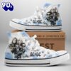Acdc Rock Band, Acdc Members’ Sign White Shoes, Acdc High Top Canvas Shoes  For Fans