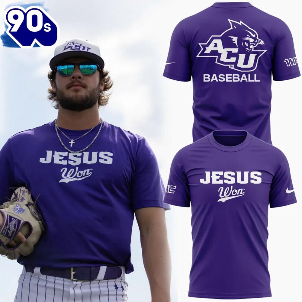 ACU Baseball Jesus Won 3d T-Shirt ACU Baseball Jesus Won 3d T-Shirt