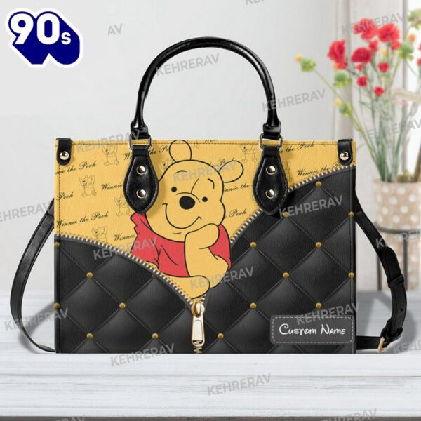 Adorable Winnie The Pooh Custom & Vintage Leather Handbag