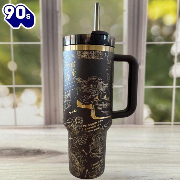 Adventure Inspired 40oz Tumbler With Laser Engraved Car Graphics