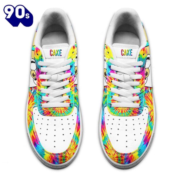 Adventure Time Cake Air Sneakers Custom Tie Dye Style