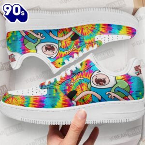 Adventure Time Finn The Human Air Sneakers Custom Tie Dye Style