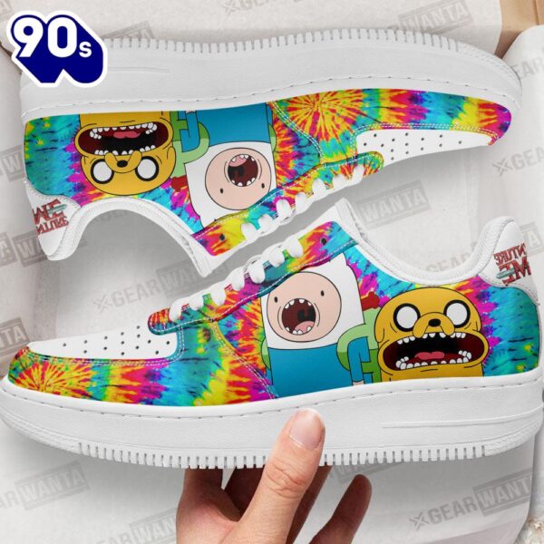 Adventure Time Finn x Jake Air Sneakers Custom Tie Dye Style