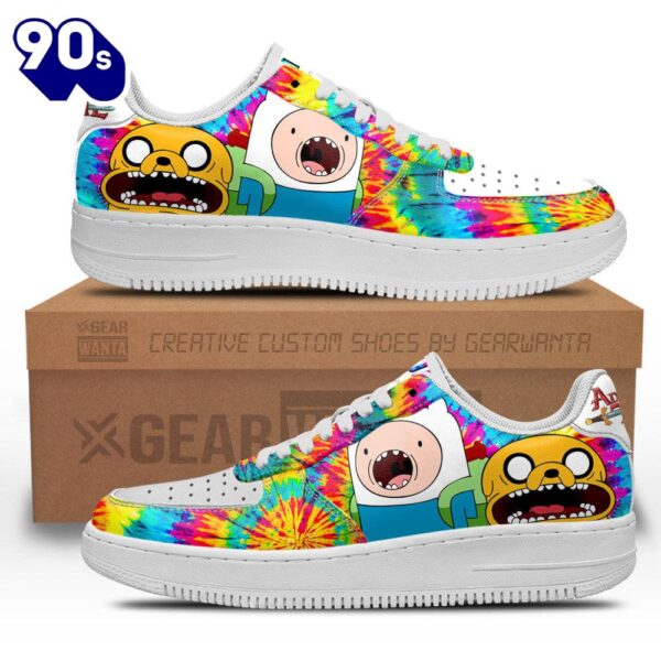 Adventure Time Finn x Jake Air Sneakers Custom Tie Dye Style