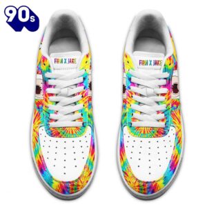 Adventure Time Finn x Jake Air Sneakers Custom Tie Dye Style