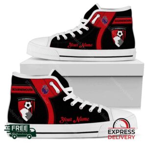 A.F.C. Bournemouth Personalzied High Top Canvas Shoes