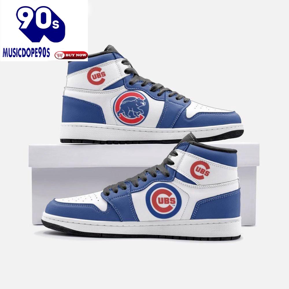 Air JD Hightop Shoes MLB Chicago Cubs Simple Style Air Jordan 1 High Sneakers For Men Women Air JD Hightop Shoes MLB Chicago Cubs Simple Style Air Jordan 1 High Sneakers For Men Women