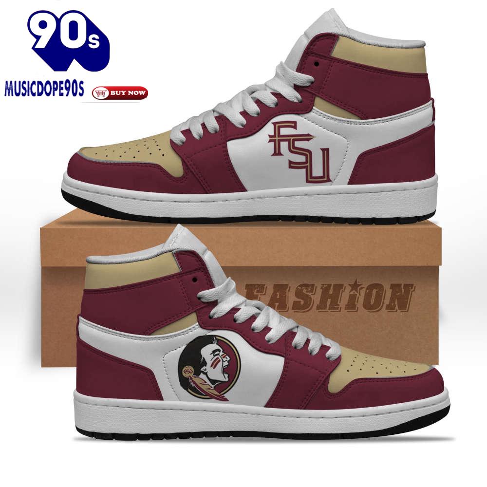 Air JD Hightop Shoes NCAA Florida State Seminoles Garnet Gold Air Jordan 1 High Sneakers For Men Women Air JD Hightop Shoes NCAA Florida State Seminoles Garnet Gold Air Jordan 1 High Sneakers For Men Women