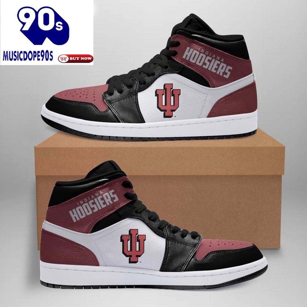 Air JD Hightop Shoes NCAA Indiana Hoosiers Black Crimson Air Jordan 1 High Sneakers For Men Women Air JD Hightop Shoes NCAA Indiana Hoosiers Black Crimson Air Jordan 1 High Sneakers For Men Women