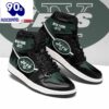 Air JD Hightop Shoes NFL New York Jets Black Green Air Jordan 1 High Sneakers For Men
