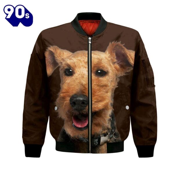 Airedale Terrier – Unisex 3D Graphic Bomber Jacket